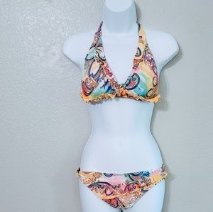 Becca By Rebecca Virtue String Bikini Top Bottom F